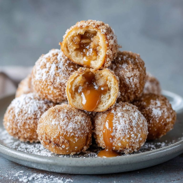 Apfel-Karamell-Bällchen: Außen knusprig, innen saftig!