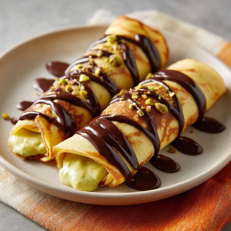 Pfannkuchen-Röllchen mit Pistaziencreme und Schokolade: Das Beste Rezept