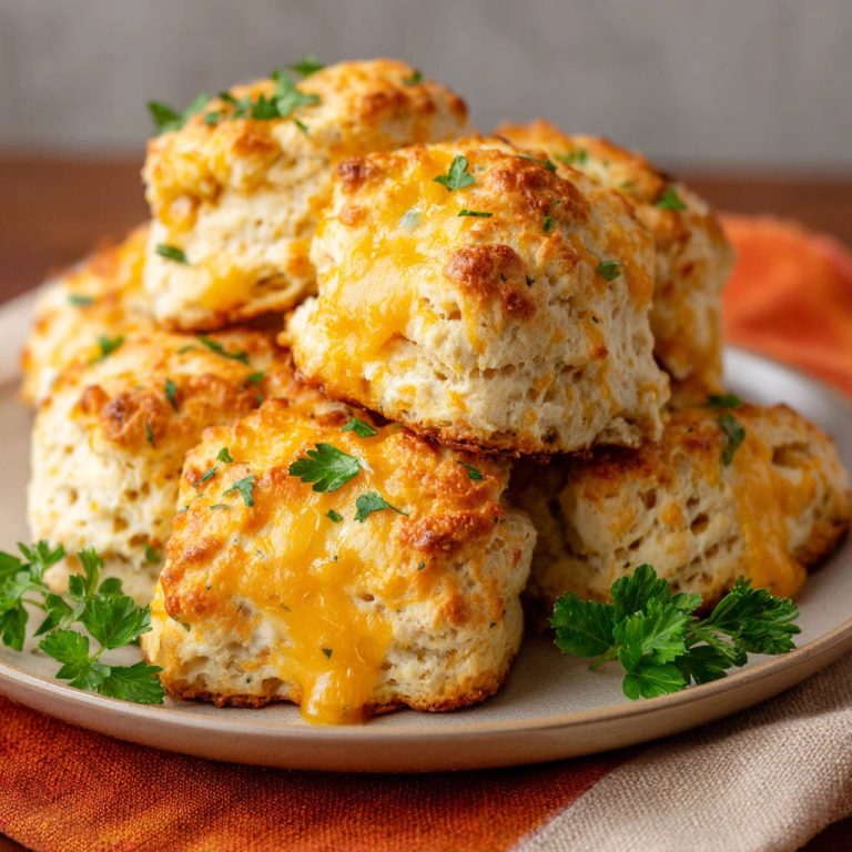 Käse-Gebäck als super fluffige Brötchen, nahaufnahme mit geschmolzenem Käse und Petersilie garniert.