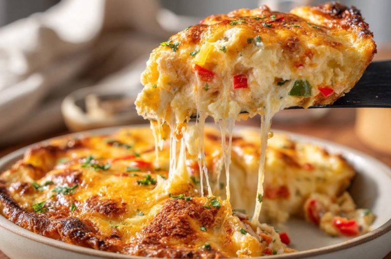 Cremiger Käse-Paprika-Auflauf