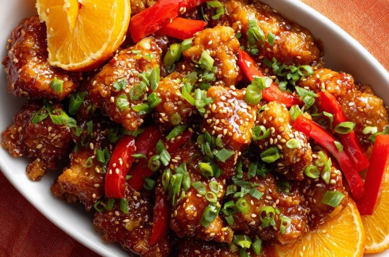 Knuspriges Orangen Hähnchen