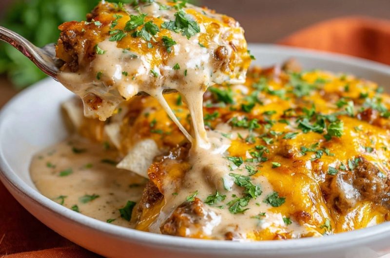 Saftige Hackfleisch-Käse-Enchiladas