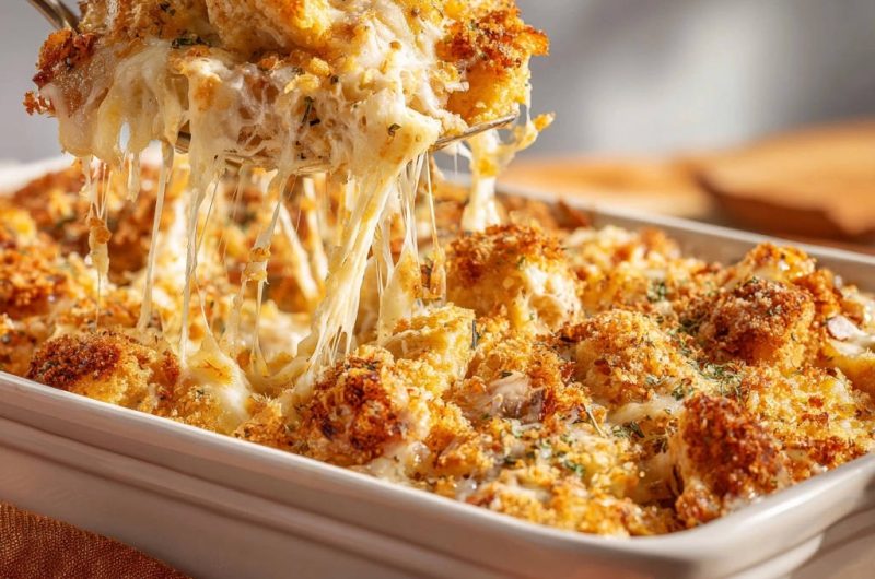 Cremiger Hähnchen-Käse-Auflauf