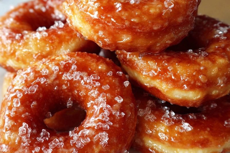 Goldene Zucker-Donuts