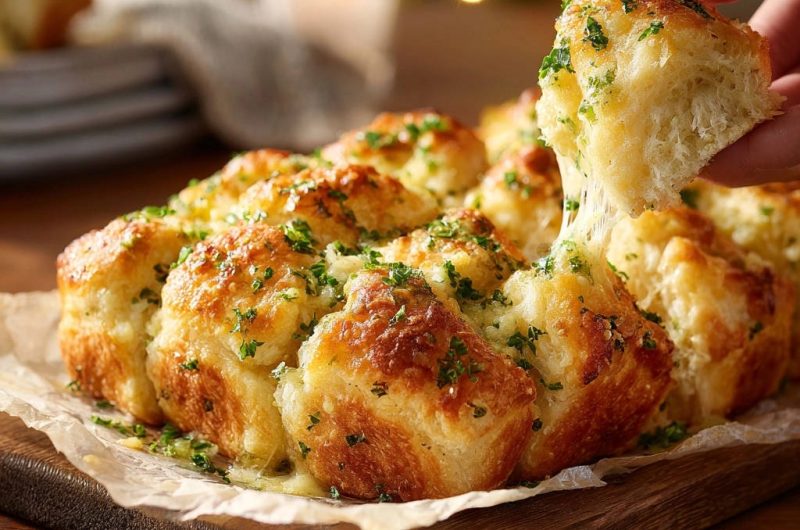 Knoblauch-Käse-Zupfbrot