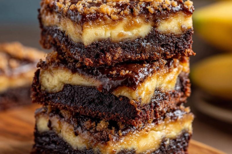 Saftige Bananen-Schoko-Schnitten
