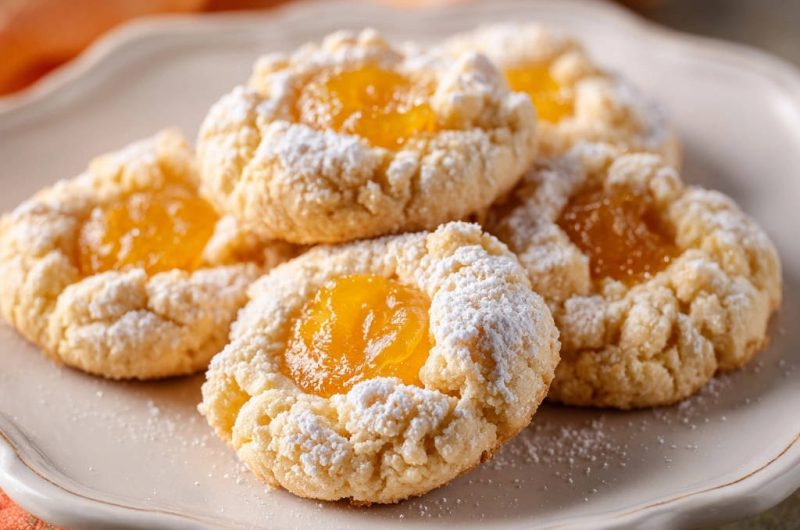 Zarte Aprikosen-Daumenkekse