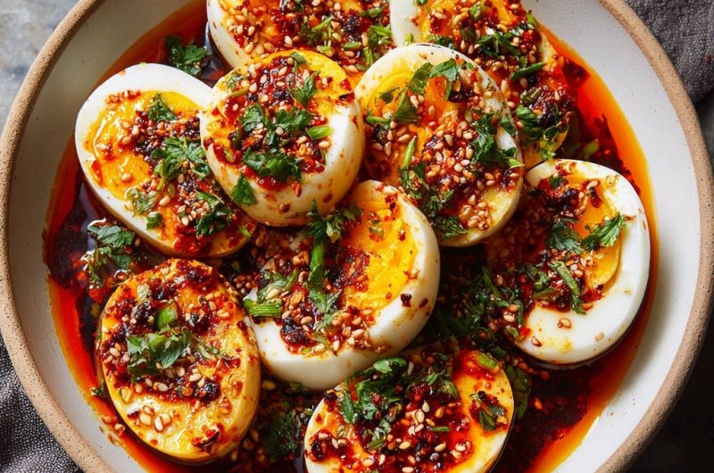 Asiatische Chili-Eier