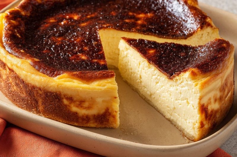 Cremiger Baskischer Käsekuchen