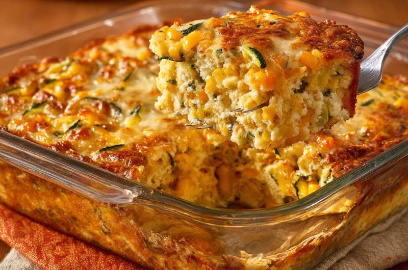 Cremiger Mais-Zucchini-Auflauf