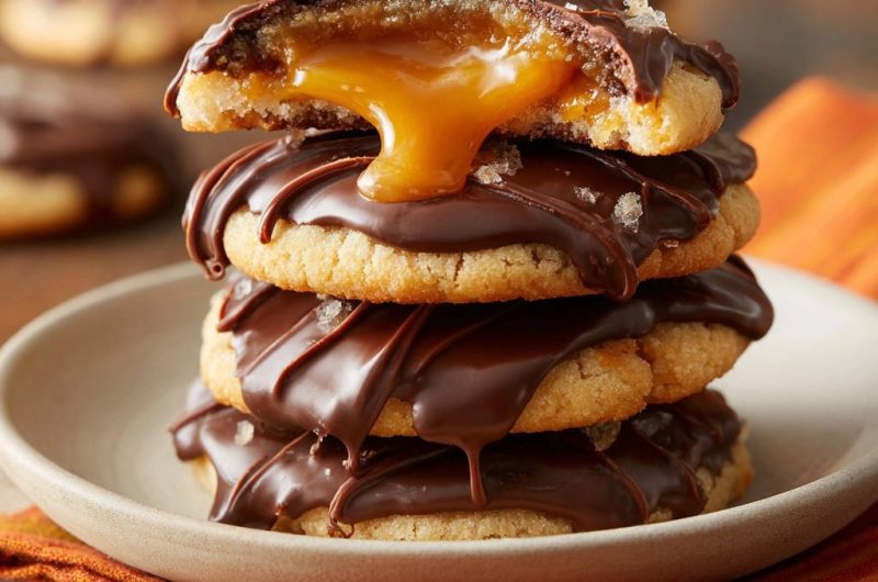 Gesalzene Karamell-Schoko-Cookies