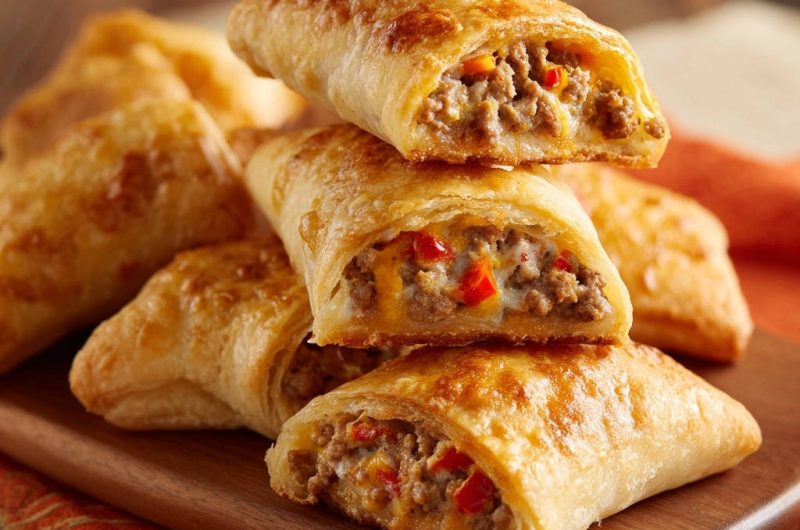 Herzhafte Hackfleisch-Paprika-Taschen