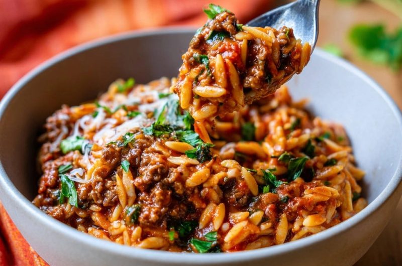 Herzhaftes One-Pot Rinder-Orzo