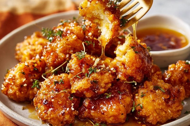 Knusprige Honig-Chili Blumenkohl-Häppchen