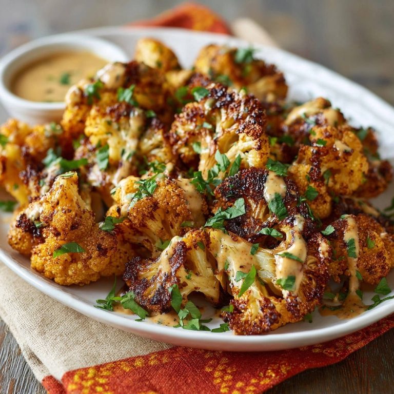 Knuspriger Ofen-Blumenkohl mit cremiger Soße: Nie wieder matschig!