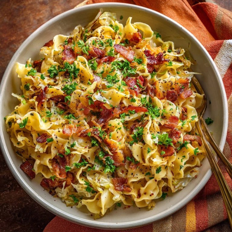 Krautnudeln mit knusprigem Bacon: Zartes Kraut, niemals matschig!