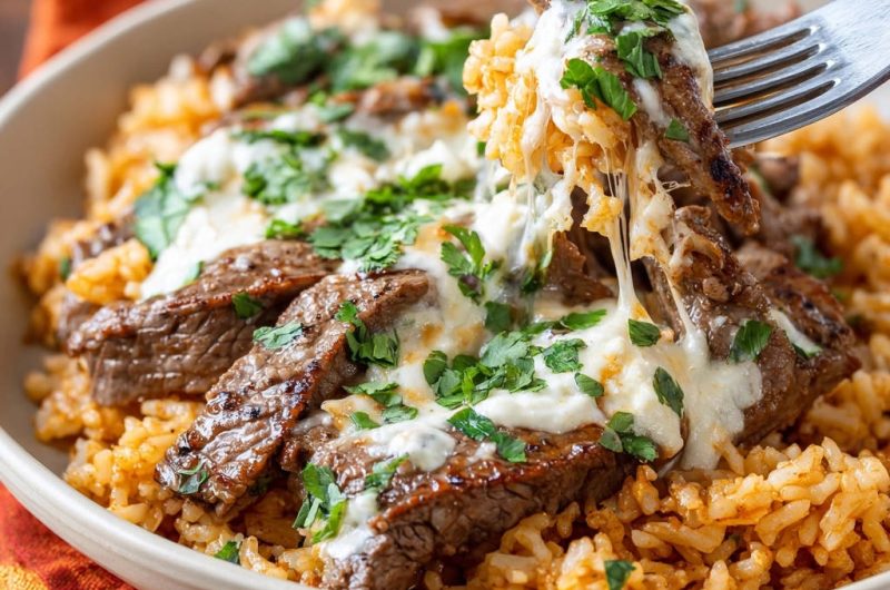 Mexikanische Steak-Reis-Pfanne