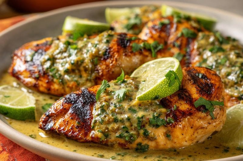 Saftige Limetten-Kräuter-Hähnchenbrust vom Grill