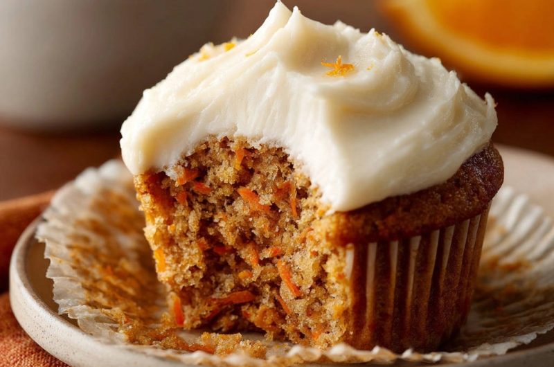 Saftige Möhrenmuffins mit Frischkäse-Frosting