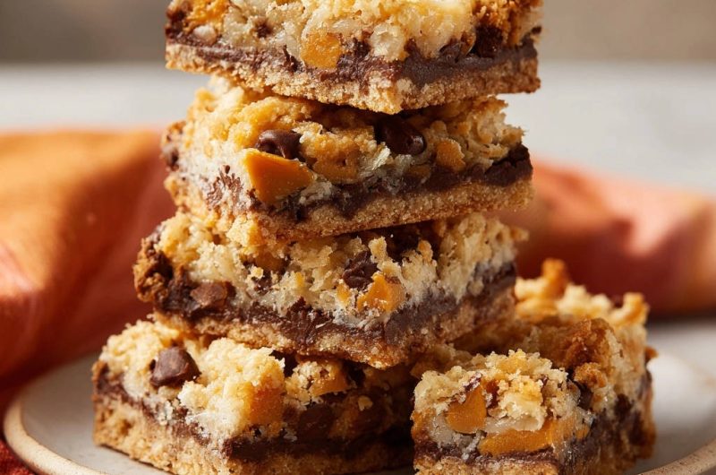 Schoko-Karamell-Kokos-Schnitten