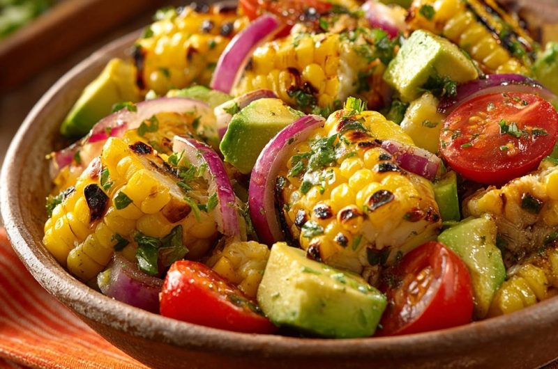 Sommerlicher Grillmais-Avocado-Salat