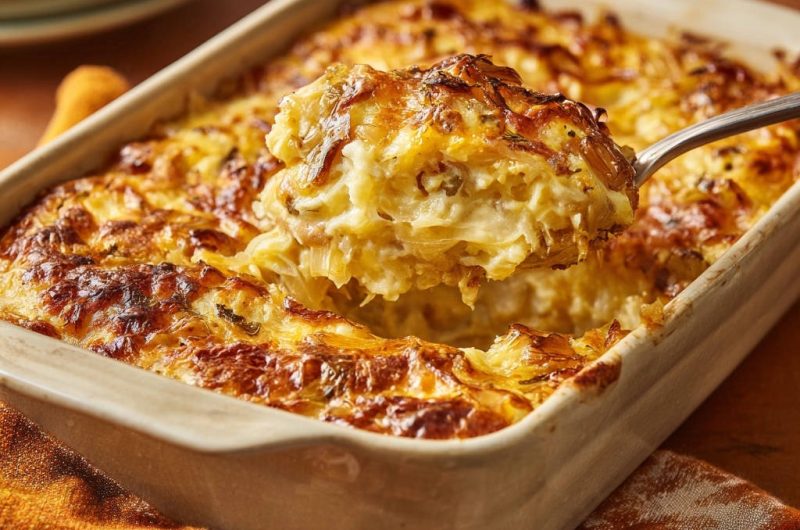 Kartoffel-Zwiebel-Gratin
