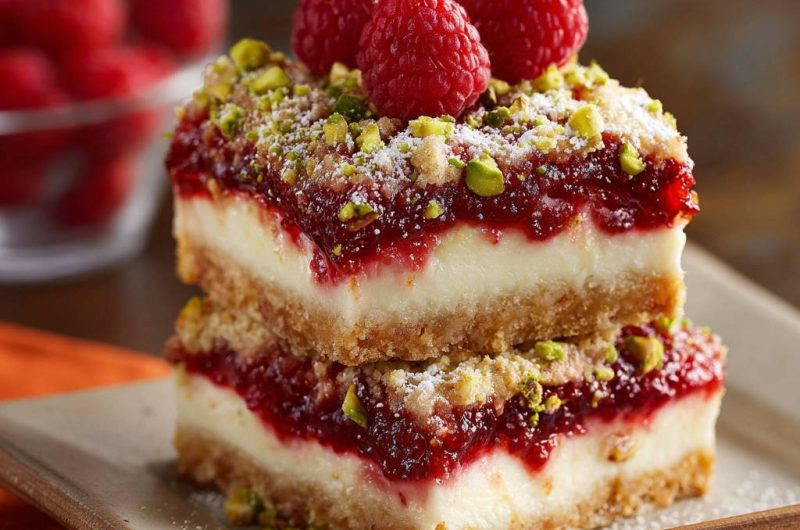 Himbeer-Pistazien-Schnitte