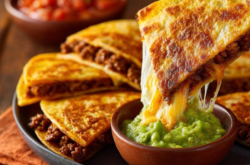 Hackfleisch-Käse-Quesadillas