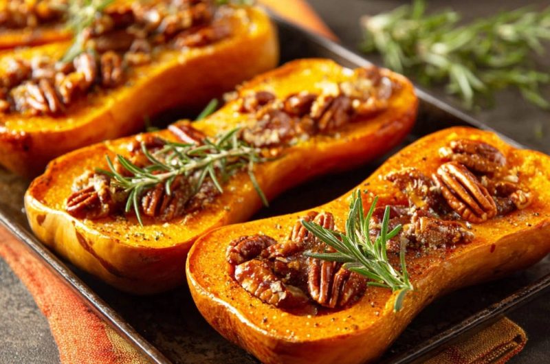 Butternut-Kürbis mit Pekannuss-Kruste