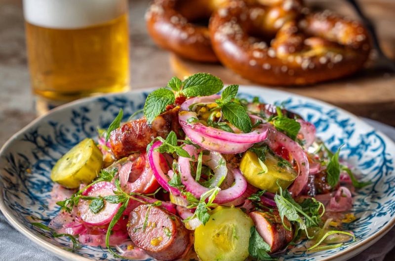 Frischer Wurstsalat mit feiner Kräuternote