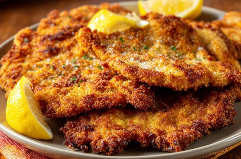 Hähnchenschnitzel Goldbraun Gebraten