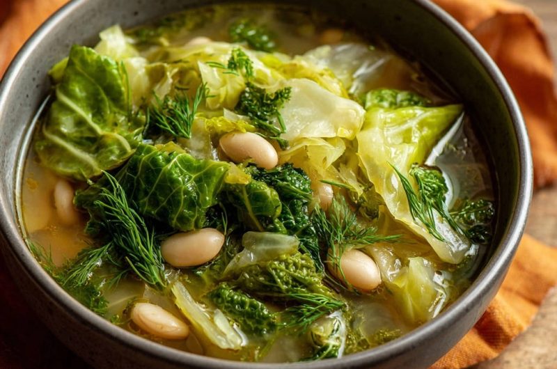 Herzhafte Kohl-Bohnen-Suppe