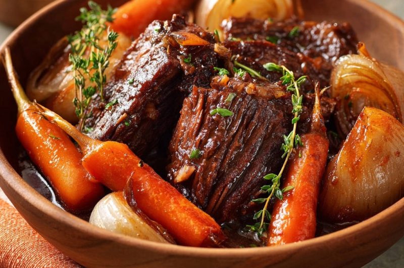 Herzhaftes Rinderschmorgericht mit Wurzelgemüse