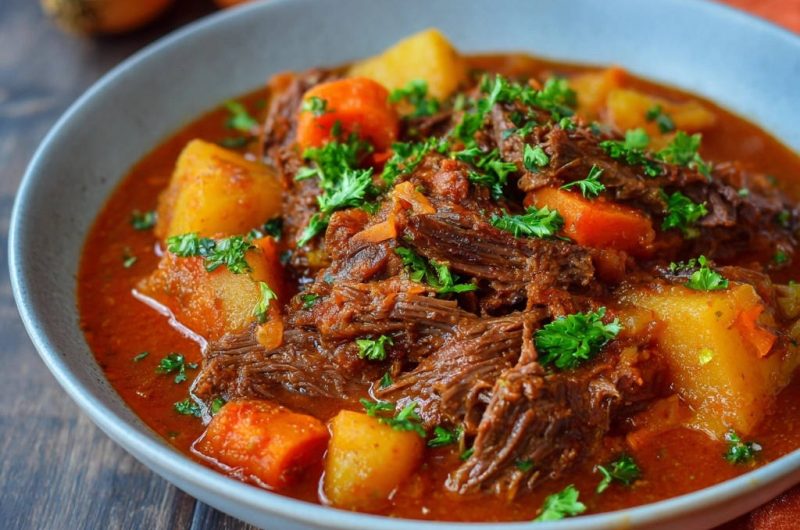 Herzhaftes Rindfleischgulasch mit Kartoffeln