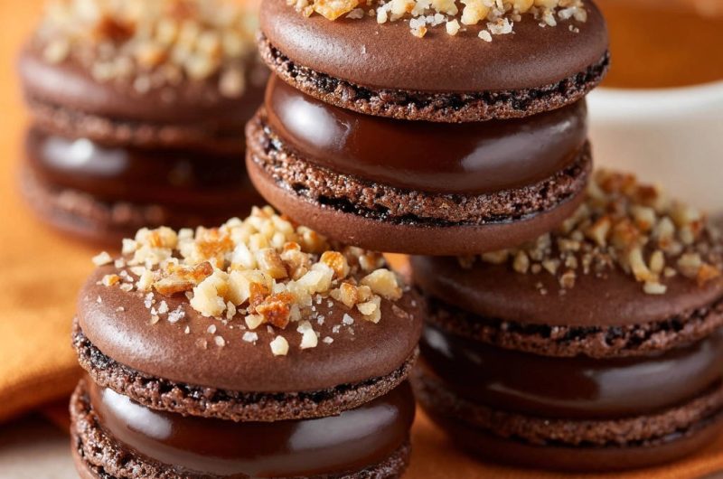 Himmlische Schoko-Karamell-Macarons