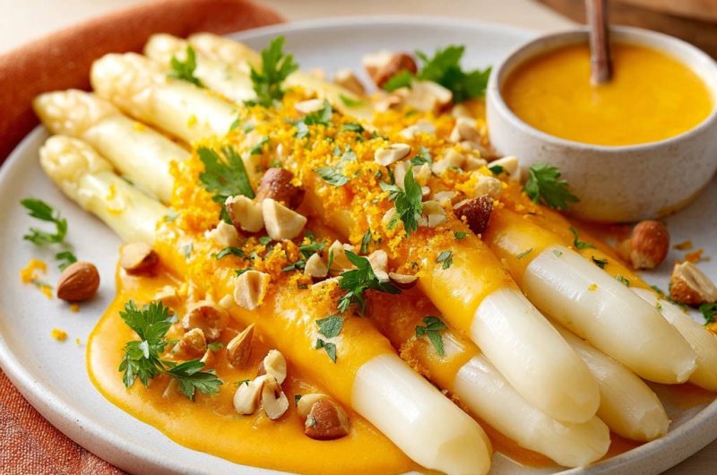 Königlicher Spargel mit Orangen-Hollandaise