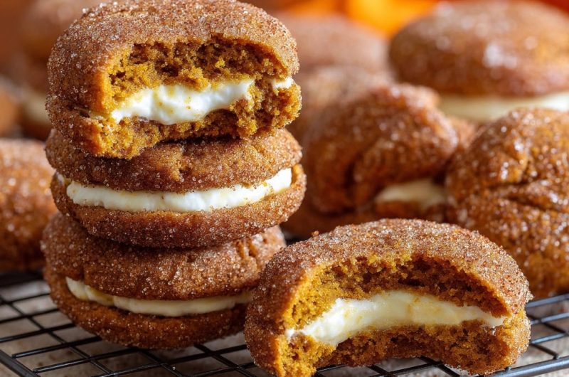 Kürbis Whoopie Pies mit Frischkäsefüllung