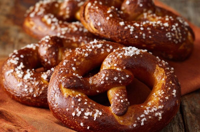 Klassische Laugenbrezeln für Zuhause