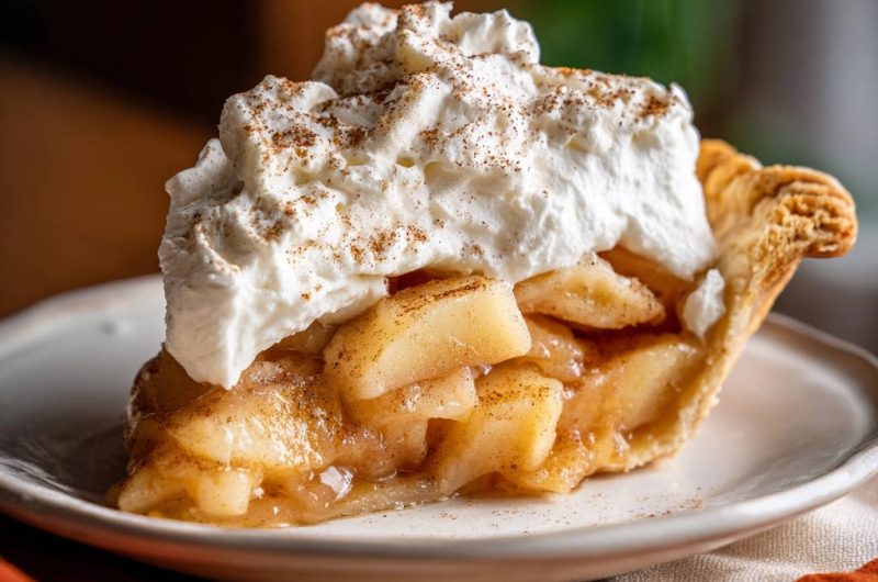Klassischer Apfelkuchen mit Sahnehaube