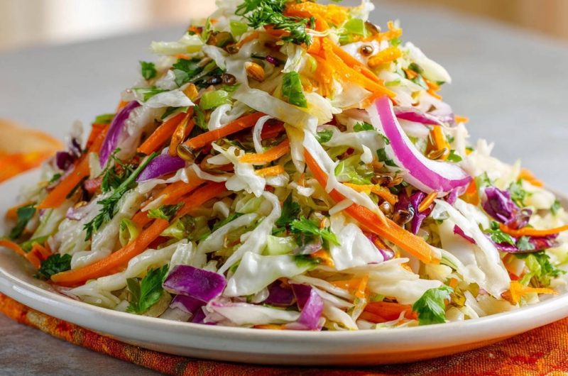 Knackiger Krautsalat mit Karotten & Rotkohl