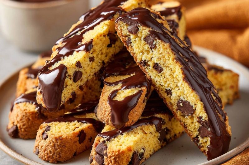 Knusprige Schoko-Chip Biscotti