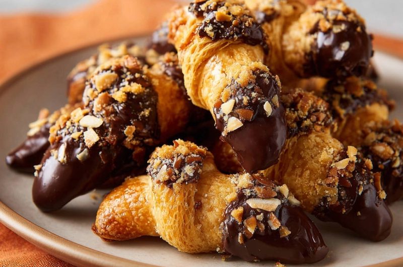 Knusprige Schoko-Nuss-Kipferl