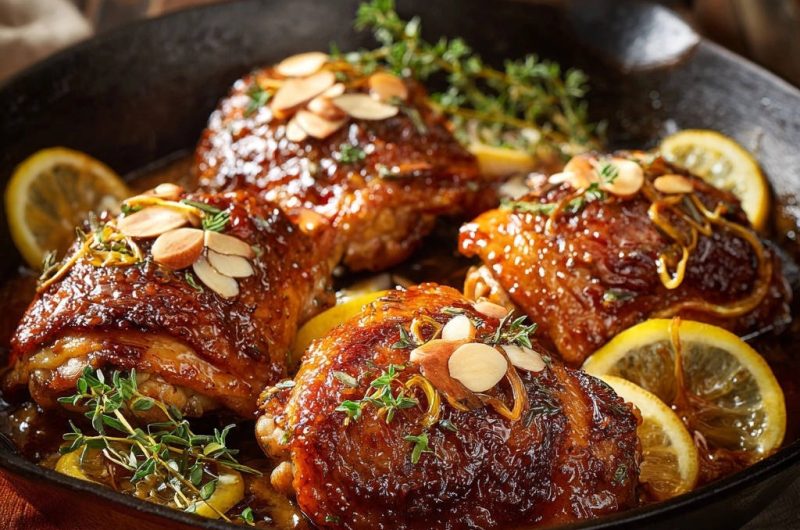 Saftige Honig-Zitronen-Hähnchenschenkel