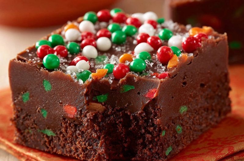 Saftige Schoko-Brownies mit bunter Deko