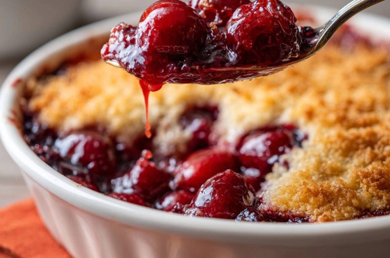 Saftiger Kirsch-Crumble