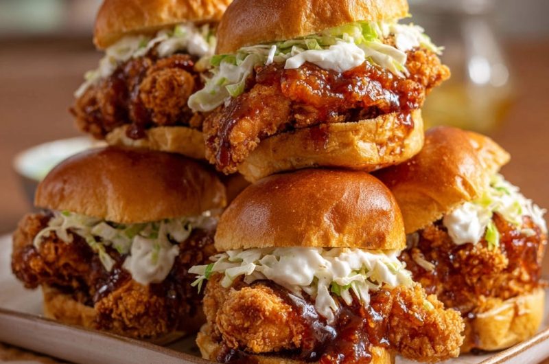 Ultimative Knusper-Hähnchen-Slider mit BBQ