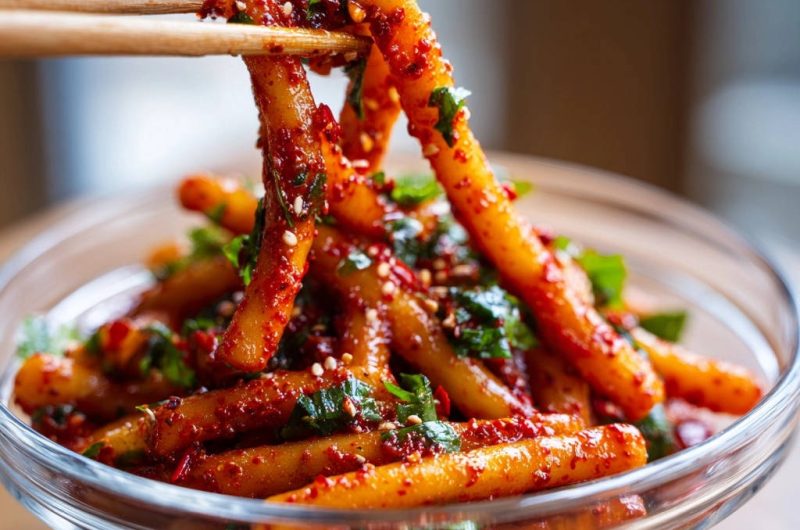 Würzige Reiskuchenpfanne