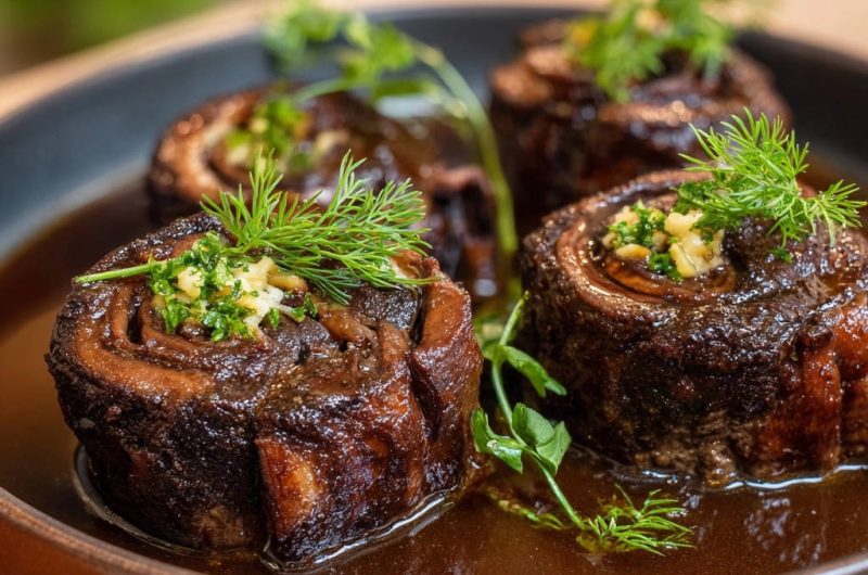 Zarte Rinder-Schmorröllchen