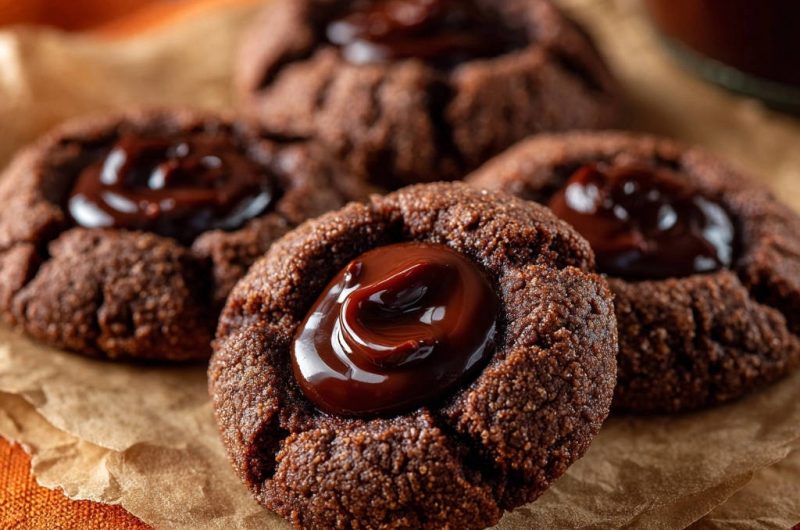 Zarte Schoko-Daumenkekse