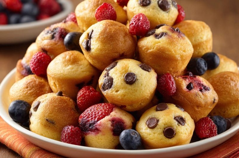 Blitz-Mini-Muffins mit Beeren & Schokolade